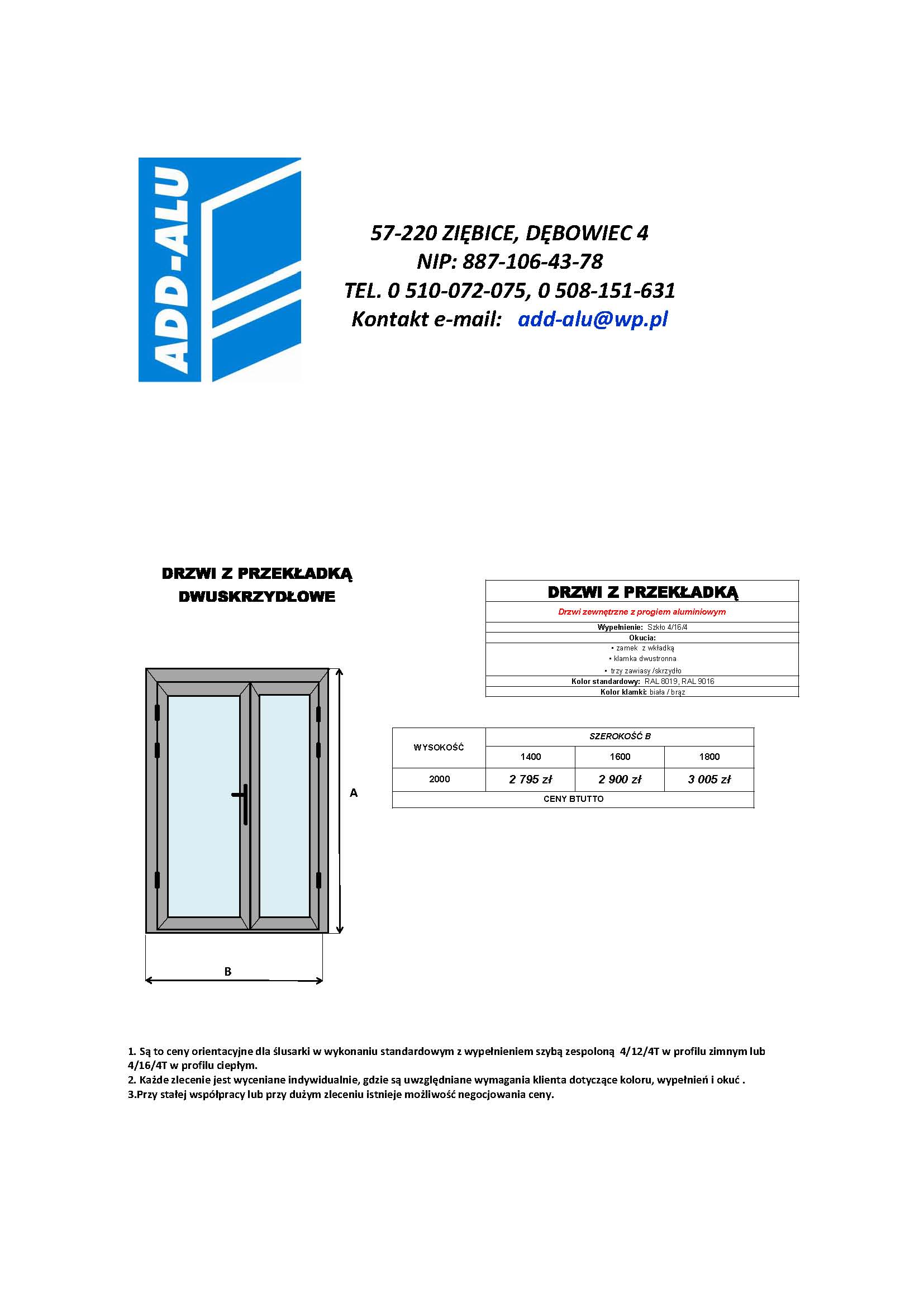 Drzwi Zewnętrzne Aluminiowe